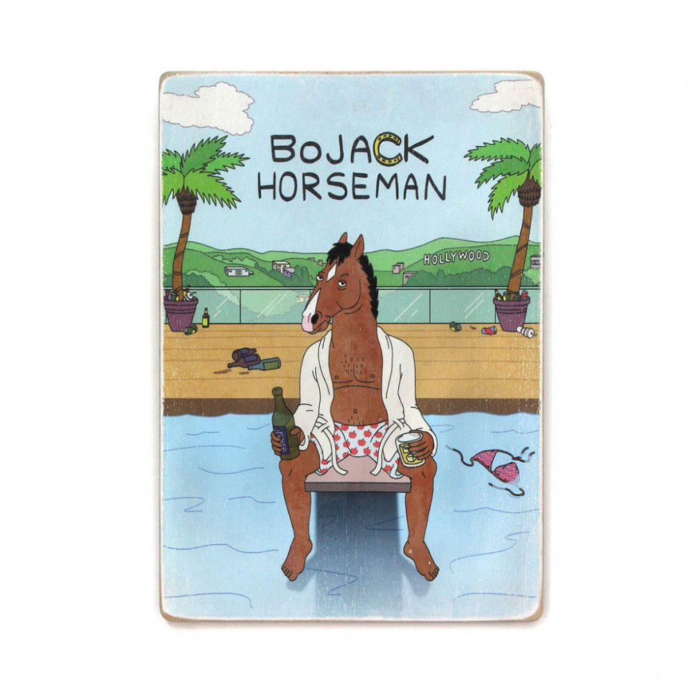 Деревянный постер "BoJack Horseman"
