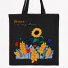 Шопер Maliunky Польові квіти (чорний)