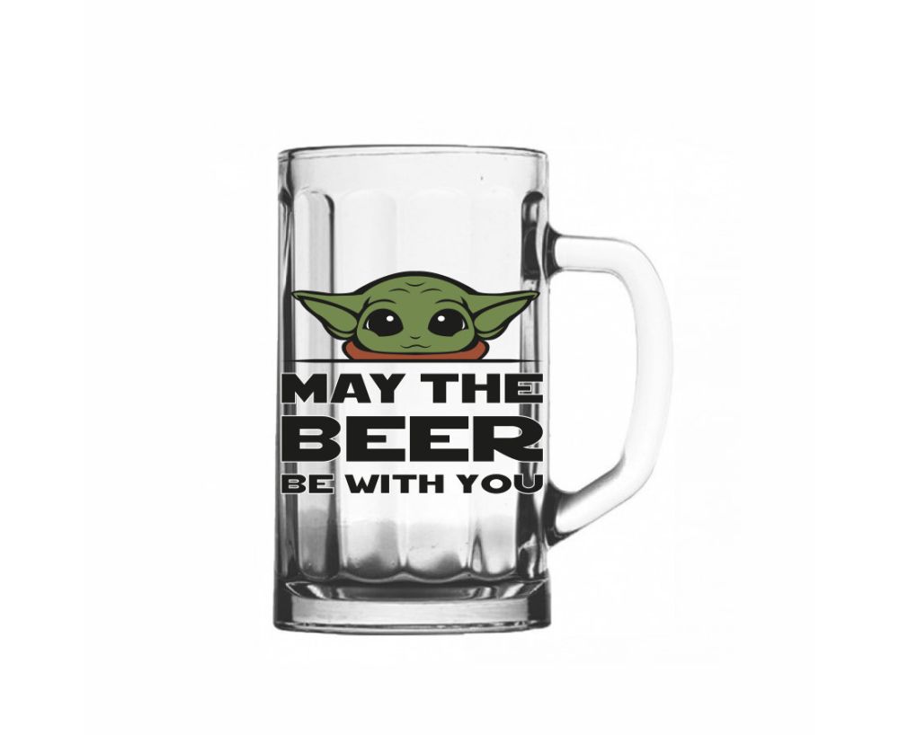 Пивной бокал "May the Beer be with you"