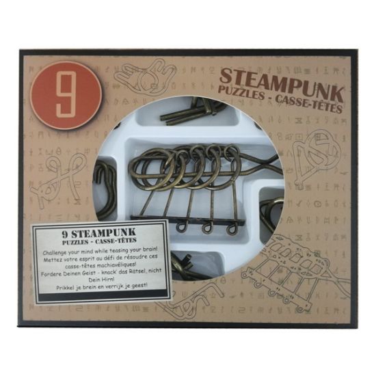 Набір головоломок 9 Steampunk Puzzles Brown set
