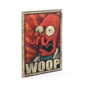 Деревянный постер "Futurama #5 Woop"