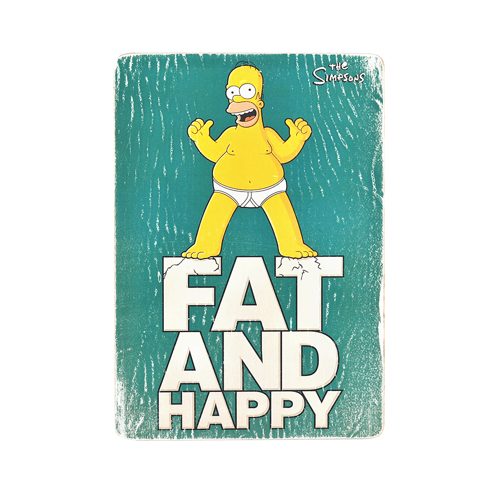 Дерев'яний постер "The Simpsons # 11 Fat and Happy (green)"