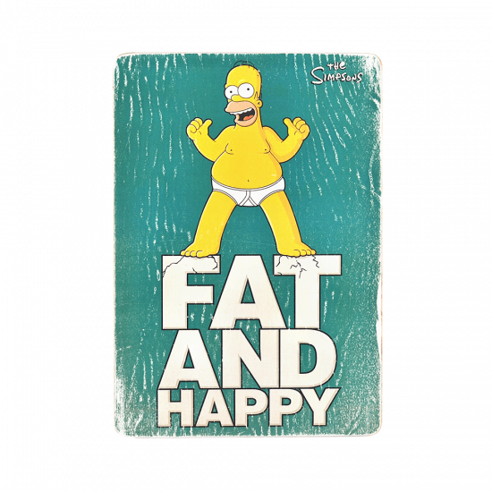 Дерев'яний постер "The Simpsons # 11 Fat and Happy (green)"