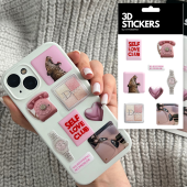 Набір 3D-стікерів "Pink lover"