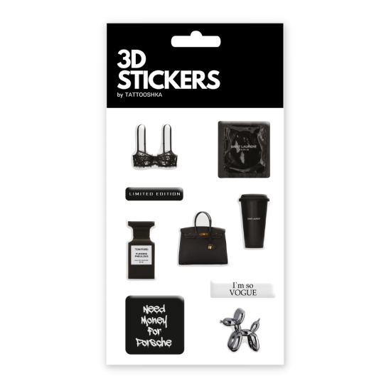 Набір 3D-стікерів "Black edition"