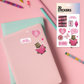 Набір 3D-стікерів "Bookish Mood"