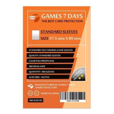 Протектори для карт Games 7 Days 57,5x89 мм