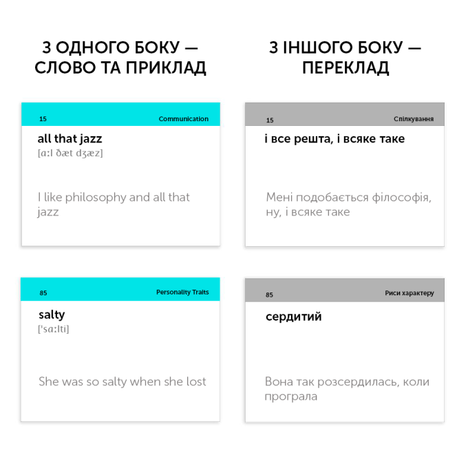 Картки англійських слів ENGLISH STUDENT — ENGLISH SLANG