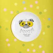 Тарілка "Голодний мопс"