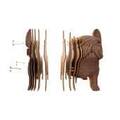 Картонний 3Д пазл "Три Цуценя"