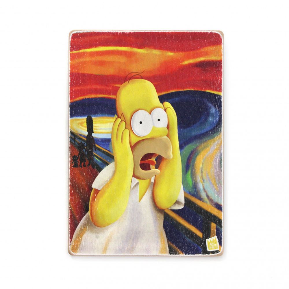Деревянный постер "Homer`s Scream"