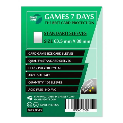 Протекторы для карт Games 7 Days 63,5x88 мм