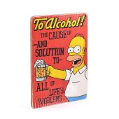 Деревянный постер "The Simpsons #2 To Alcohol (red)"