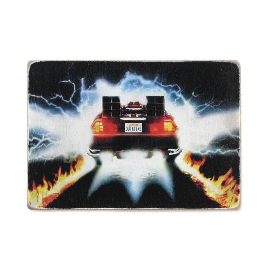 Деревянный постер "Back to the future. Назад в будущее. Де Лореан"