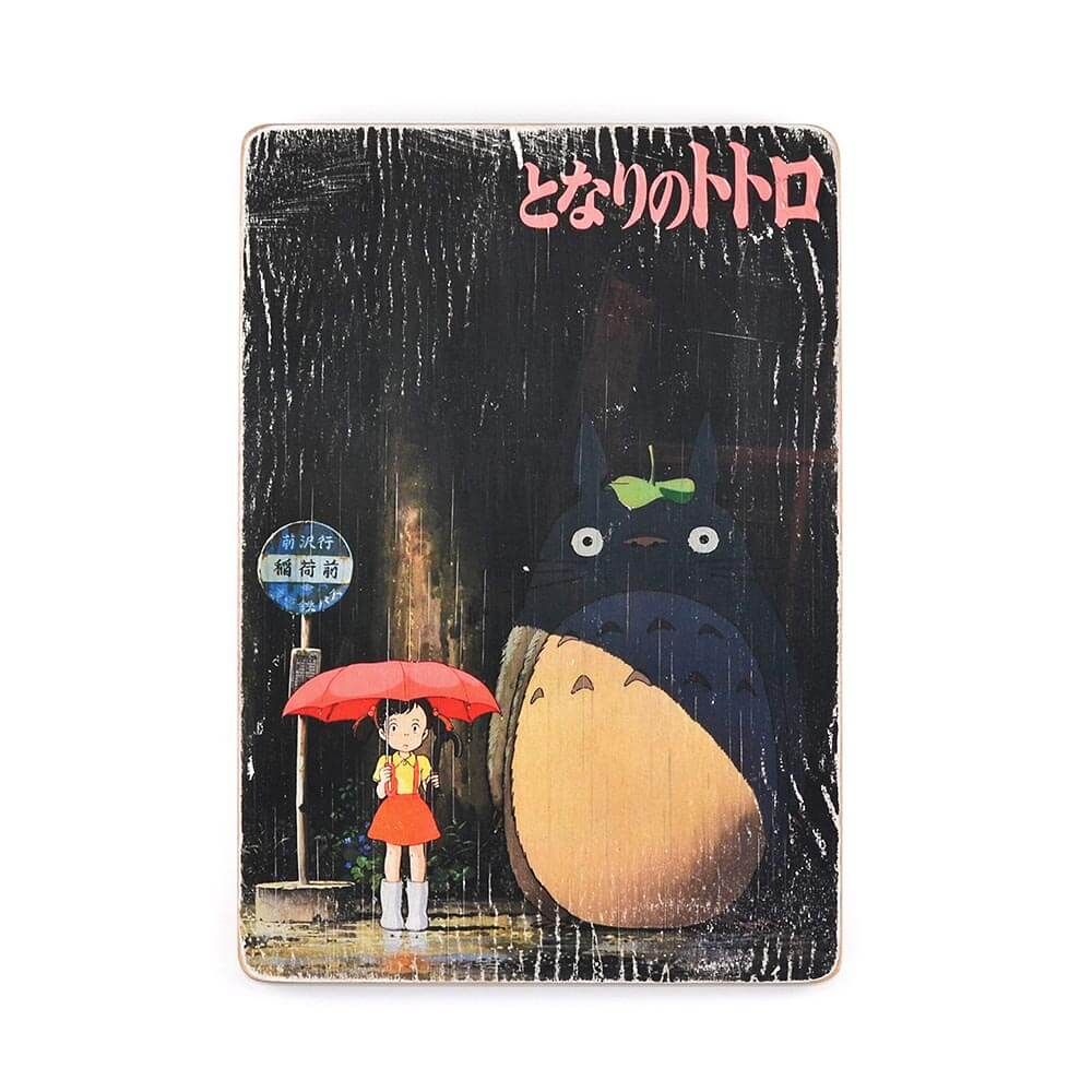 Дерев'яний постер "Totoro # 1 with umbrella"