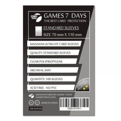 Протектори для карт Games 7 Days 70x110 мм