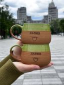 Чашка керамическая "Люблю Харьков" зеленая