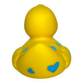 Качка FunnyDucks Жовта у блакитних сердечках