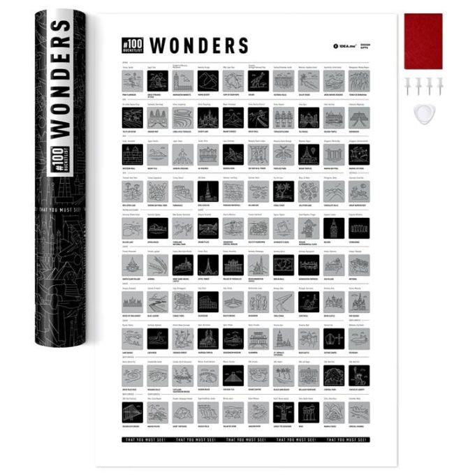 Скретч постер  100 Wonders (100 Чудес Света)